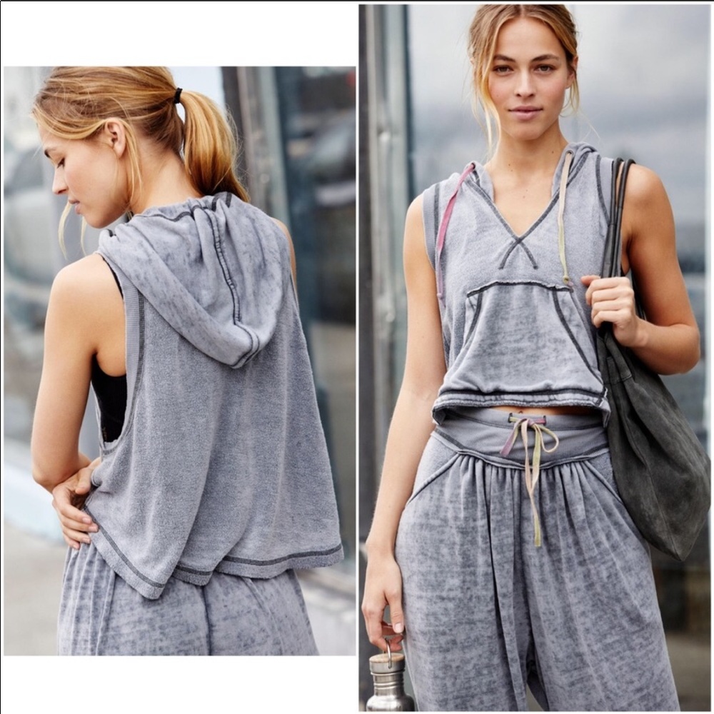 FREE PEOPLE Meadowbrook Sleeveless Hoodie Size XS